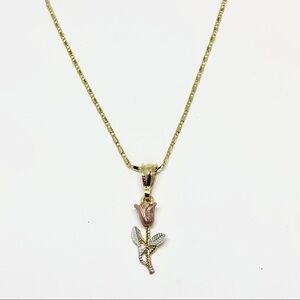 Rose Necklace in 14kts of Gold Filled